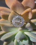 platinum and 18ct gold two tone diamond Art Deco filigree antique c.1920's ring
