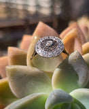 platinum and 18ct gold two tone diamond Art Deco filigree antique c.1920's ring
