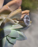 platinum and 18ct gold two tone diamond Art Deco filigree antique c.1920's ring