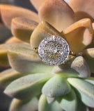 platinum and 18ct gold two tone diamond Art Deco filigree antique c.1920's ring