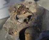 platinum and 18ct gold two tone diamond Art Deco filigree antique c.1920's ring