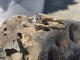 platinum and 18ct gold two tone diamond Art Deco filigree antique c.1920's ring
