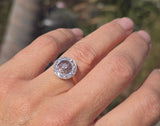 platinum and 18ct gold two tone diamond Art Deco filigree antique c.1920's ring