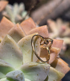 18ct gold two-tone Deco diamond antique estate ring