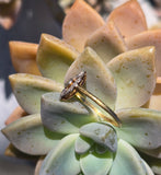 18ct gold two-tone Deco diamond antique estate ring