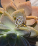 18ct gold two-tone Deco diamond antique estate ring