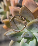 15ct gold emerald and diamond antique Georgian ring band