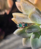 15ct gold emerald and diamond antique Georgian ring band