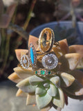 platinum and 18ct gold two tone diamond Art Deco filigree antique c.1920's ring
