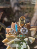 platinum and 18ct gold two tone diamond Art Deco filigree antique c.1920's ring