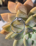 platinum c.1920's Deco estate blue sapphire and diamond antique ring