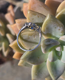 platinum c.1920's Deco estate blue sapphire and diamond antique ring