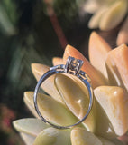 14k gold white gold diamond antique estate ring - apx .