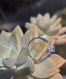 14k gold white gold diamond antique estate ring - apx .