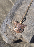 14k gold Victorian emerald pendant necklace