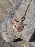 14k gold Victorian emerald pendant necklace