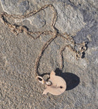 14k gold Victorian emerald pendant necklace