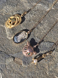 14k gold Victorian emerald pendant necklace