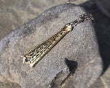 14k gold sapphire and pearl Art Deco necklace pendant