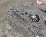 platinum diamond and pearl Art Deco necklace pendant