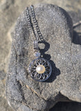 platinum diamond and pearl Art Deco necklace pendant