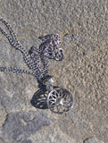 platinum diamond and pearl Art Deco necklace pendant