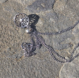 platinum diamond and pearl Art Deco necklace pendant