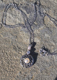 platinum diamond and pearl Art Deco necklace pendant