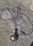 platinum diamond and pearl Art Deco necklace pendant