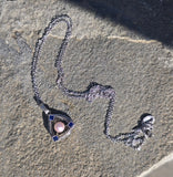 18-14k gold white gold sapphire and pearl Art Deco necklace pendant