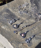platinum diamond and pearl Art Deco necklace pendant