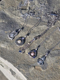 platinum diamond and pearl Art Deco necklace pendant