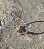 10ct gold Victorian opal & diamond antique ring