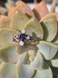 10k gold Victorian opal, sapphire & pearl antique ring