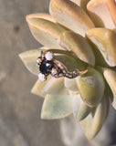 10k gold Victorian opal, sapphire & pearl antique ring