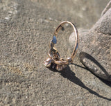 10k gold Victorian opal, sapphire & pearl antique ring