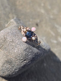 10k gold Victorian opal, sapphire & pearl antique ring