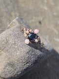 10k gold Victorian opal, sapphire & pearl antique ring