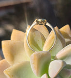 14K gold two-tone Art Deco diamond and sapphire antique target ring