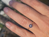 14K gold two-tone Art Deco diamond and sapphire antique target ring