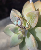 10ct gold Victorian opal & pearl antique ring
