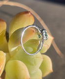 platinum tzavorite garnet and diamond estate ring