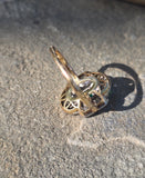 platinum & 18ct gold two-tone Art Deco c.1920's diamond and emerald estate vintage antique ring
