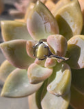 platinum cabochon cat's eye chrysoberyl solitaire estate ring