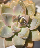 platinum cabochon cat's eye chrysoberyl solitaire estate ring