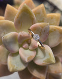 platinum & 14k gold two-tone gold European cut diamond solitaire  ring - apx .24ct