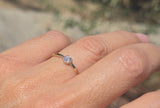 platinum & 14k gold two-tone gold European cut diamond solitaire  ring - apx .24ct