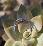 Platinum Art Deco diamond antique glove shield ring