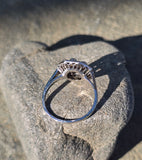 platinum cognac brown colored European diamond antique filigree ring