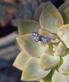 14k white gold diamond vintage mid-century estate bridal set
